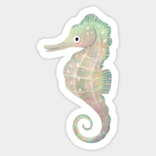 Rainbow Seahorse Sticker